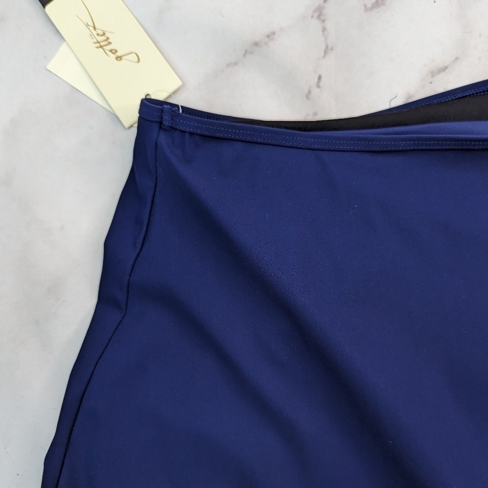 Profile By Gottex Swim Skirt Womens 18 W 2X Blue Bottom Synch Bathing Suit - Picture 7 of 13